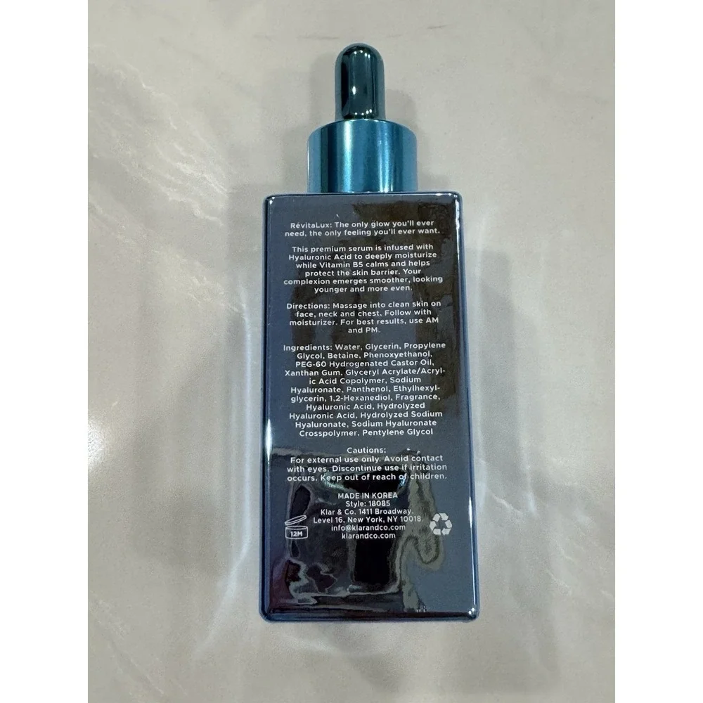 REVITALUX Hyaluronic Acid + Vitamin B5 Hydrating Face Serum 2oz EXP 08/2027